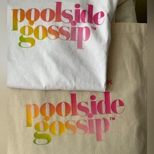 Trina Turk Poolside Gossip T Shirt & Matching Tote Bag Set - Both Items New!